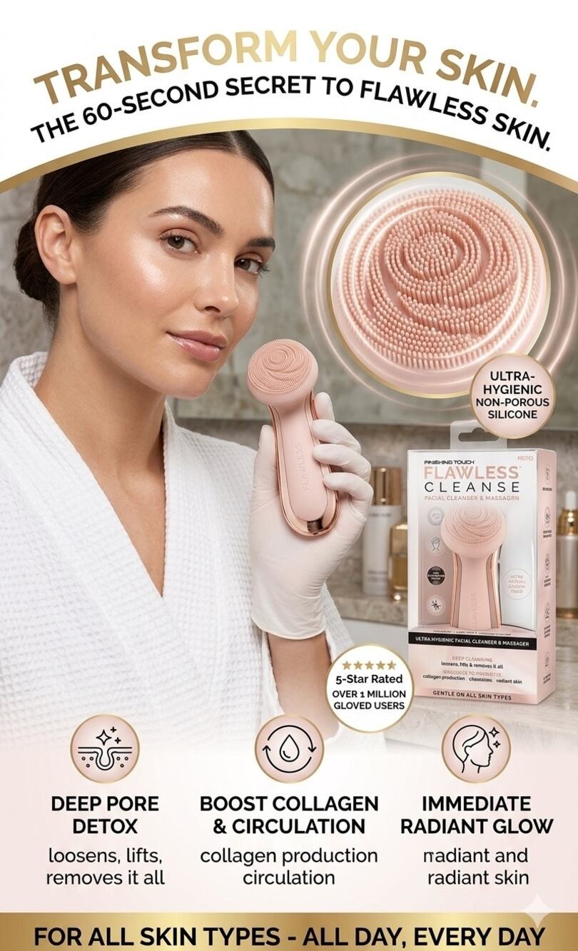 Finishing Touch Flawless Cleanse Facial Cleanser & Massager - NEW in Box